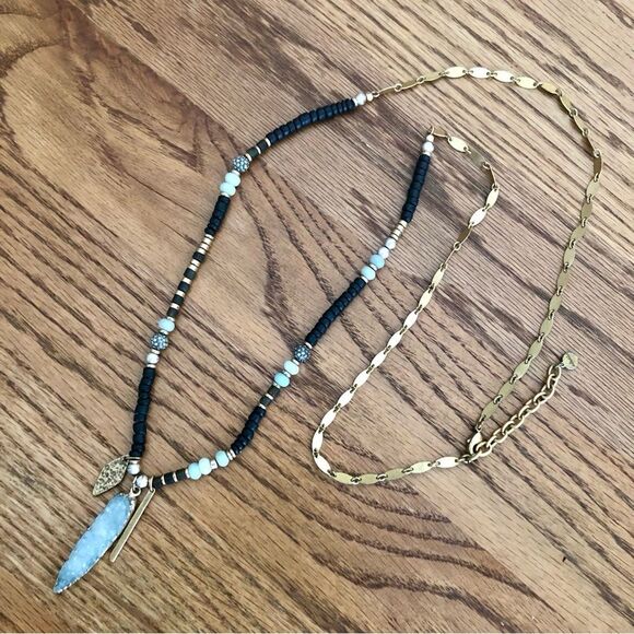 stella & dot | Artisan Druzy Pendant Necklace | 34” Adjustable - Picture 1 of 4